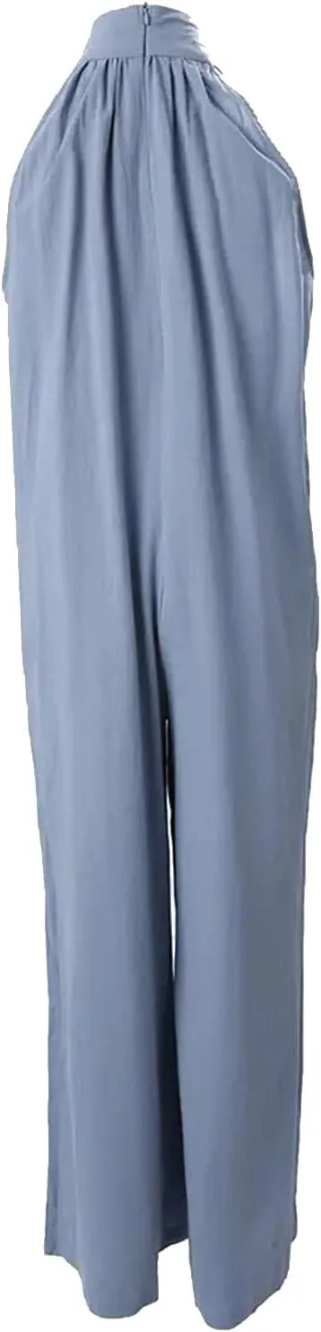 Plus Size Jumpsuit Women's Summer Beach Casual Sleeveless Solid Color Fashion Wide Leg Jumpsuit