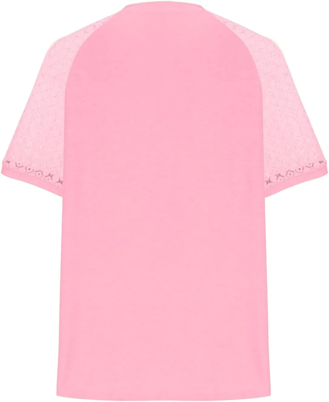 Plus Size Tops for Women Summer Lace Short Sleeve Crewneck Loose Casual Blouse Tunic T Shirts(1X-5X)