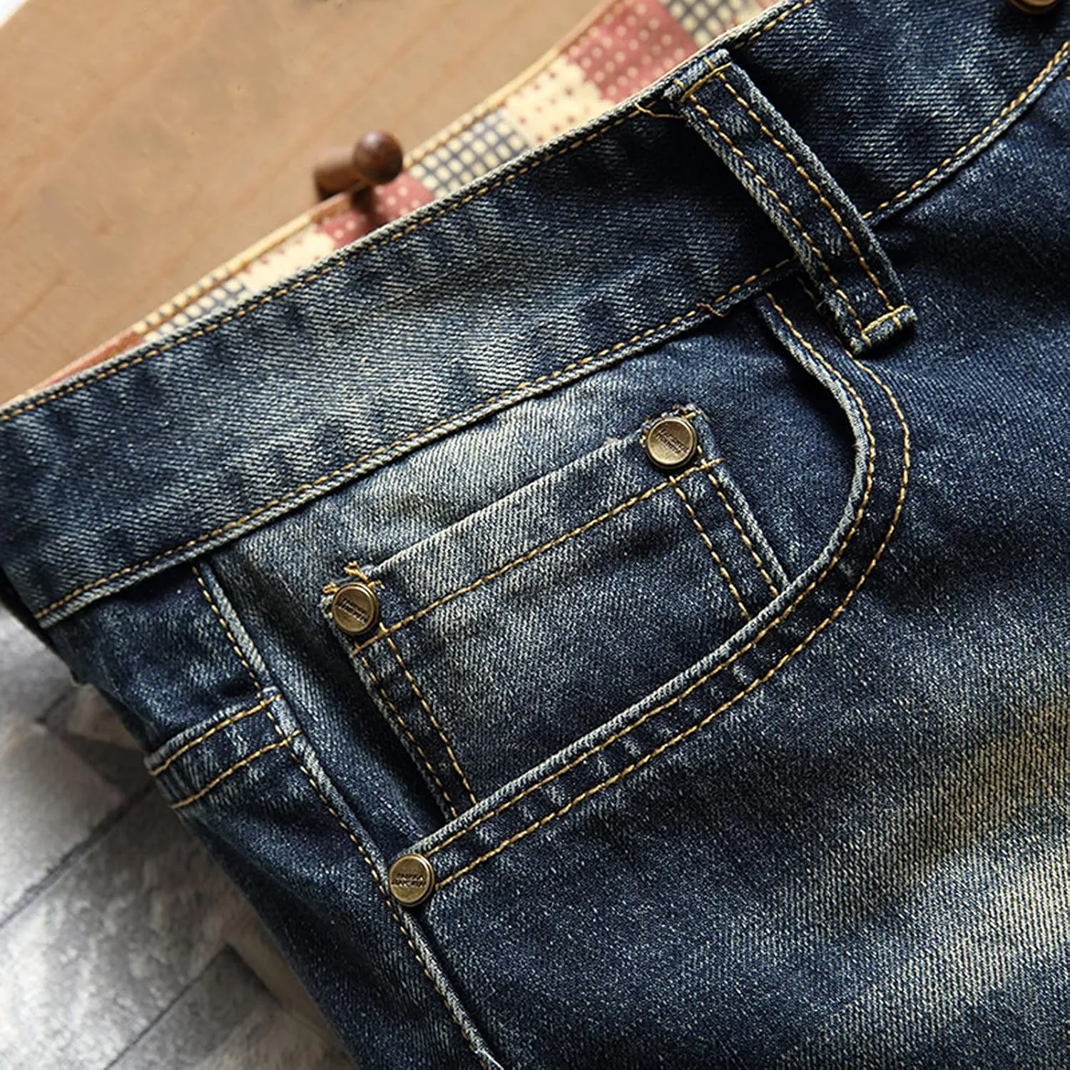 Ripped Denim Shorts for Men Classic Relaxed Fit Jean Shorts Casual Denim Stretch Slim Fit Washed Ripped Jean