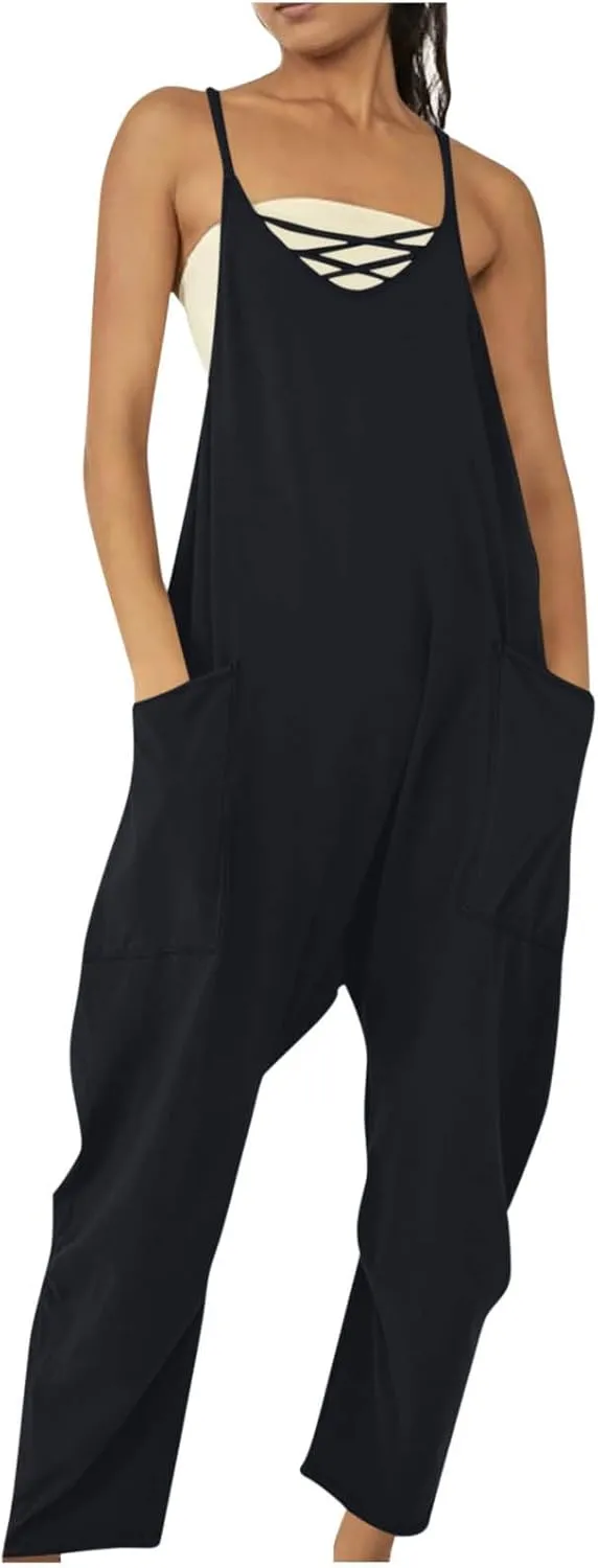 Rompers for Women Casual Summer Outfits Spaghetti Strap Jumpsuits Comfy Beach Vacation Trendy Overalls