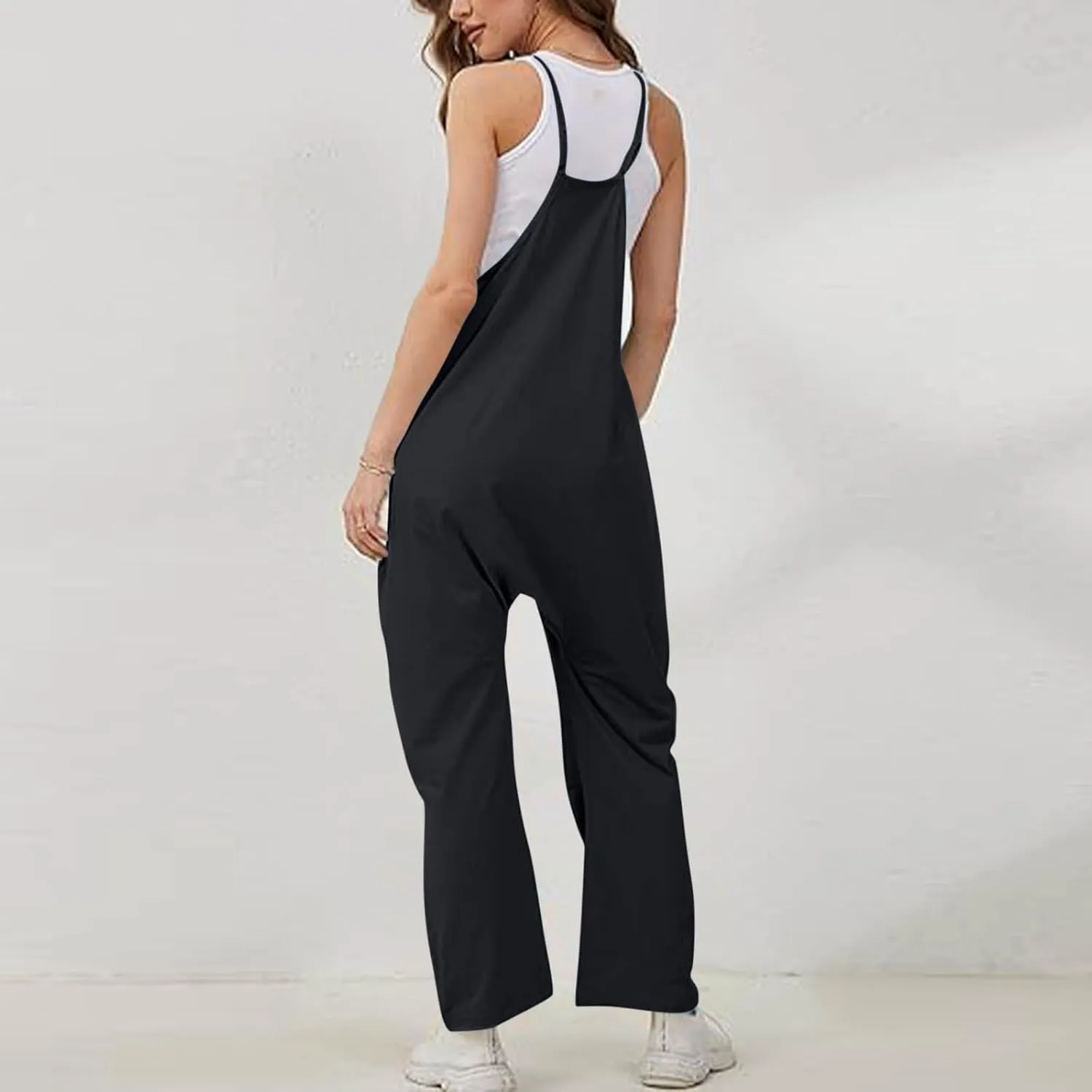 Rompers for Women Casual Summer Outfits Spaghetti Strap Jumpsuits Comfy Beach Vacation Trendy Overalls