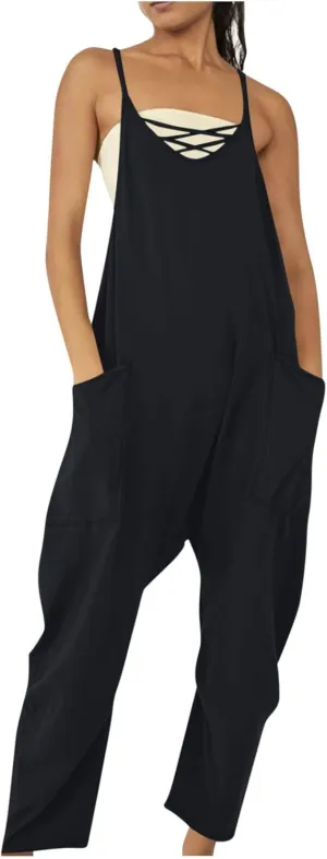 Rompers for Women Casual Summer Outfits Spaghetti Strap Jumpsuits Comfy Beach Vacation Trendy Overalls