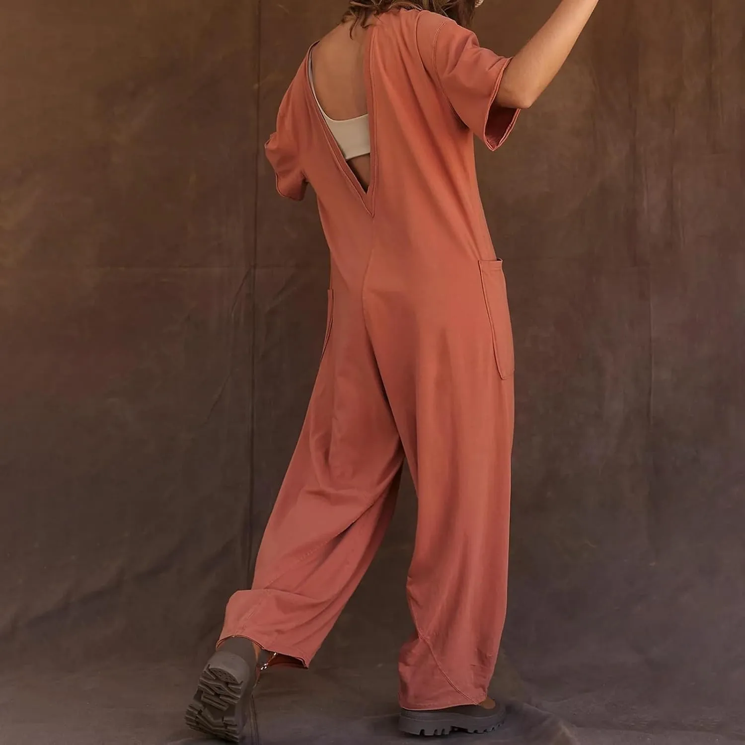 Rompers For Women Playsuit Women Long Jumpsuit Solid Button Boho Strap Women's Jumpsuit Summer Jumpsuits For Women