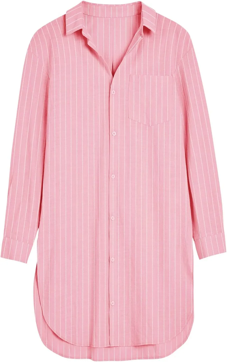 Runcati Womens Button Down Shirts Linen Cotton Long Sleeve Blouse Tunic Tops Cover Up Shirt Loose Beach Bikini Dress