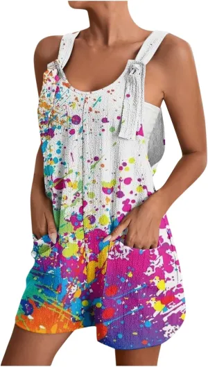 Short Jumpsuits for Women,2024 Summer Trendy Outfits Vacation Beach Jumpsuits Rompers & Overalls Dressy Casual