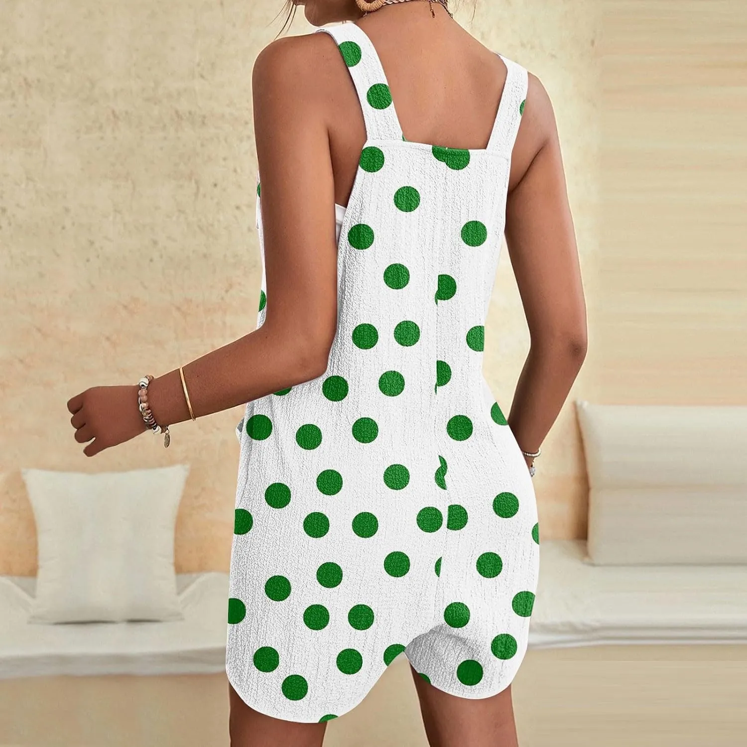 Shorts Rompers For Women 2025 Summer Wide Leg Sleeveless Graphic Jumpsuits Casual Adjustable Strap Loose Fit Overalls