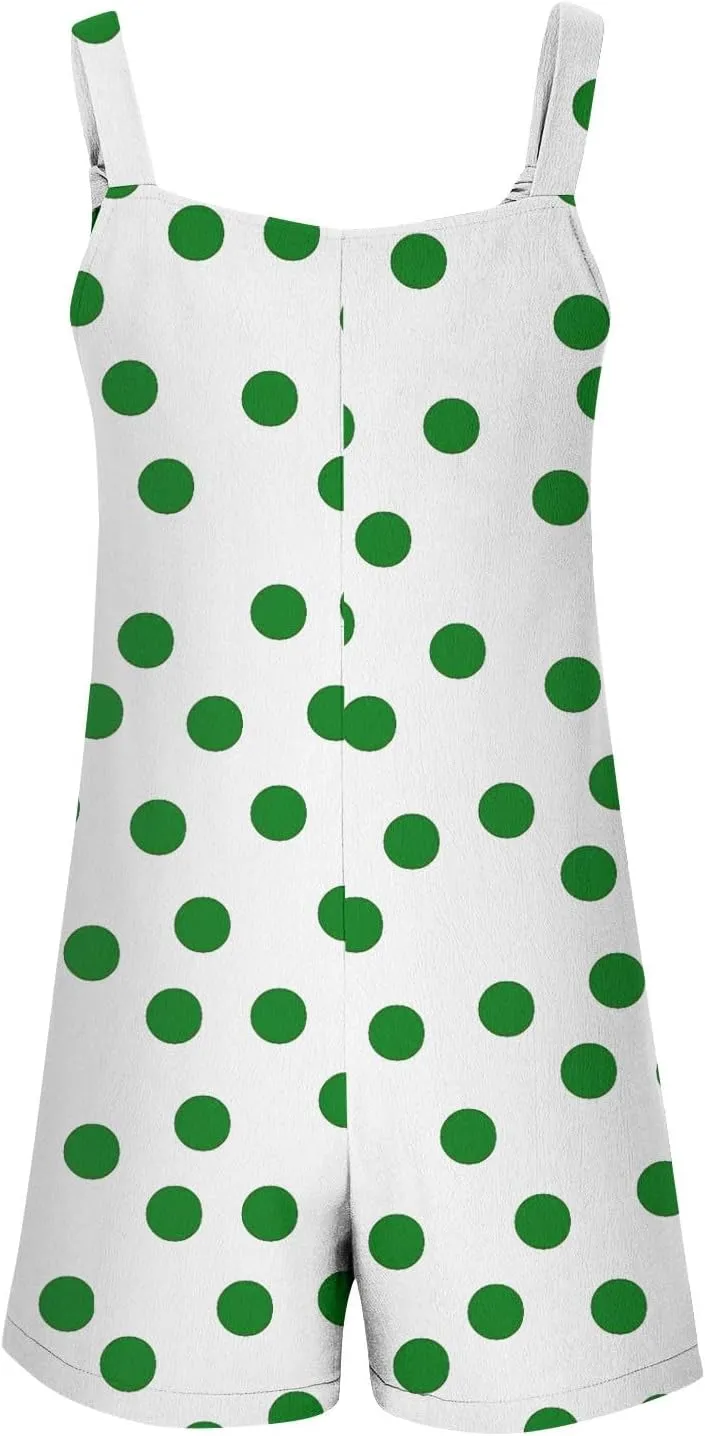 Shorts Rompers For Women 2025 Summer Wide Leg Sleeveless Graphic Jumpsuits Casual Adjustable Strap Loose Fit Overalls