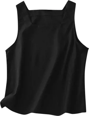 Square Neck Cotton Linen Tank Tops for Women Summer Vacation Casual Tops Loose Fit Sleeveless Shirt Beach Tees Vests