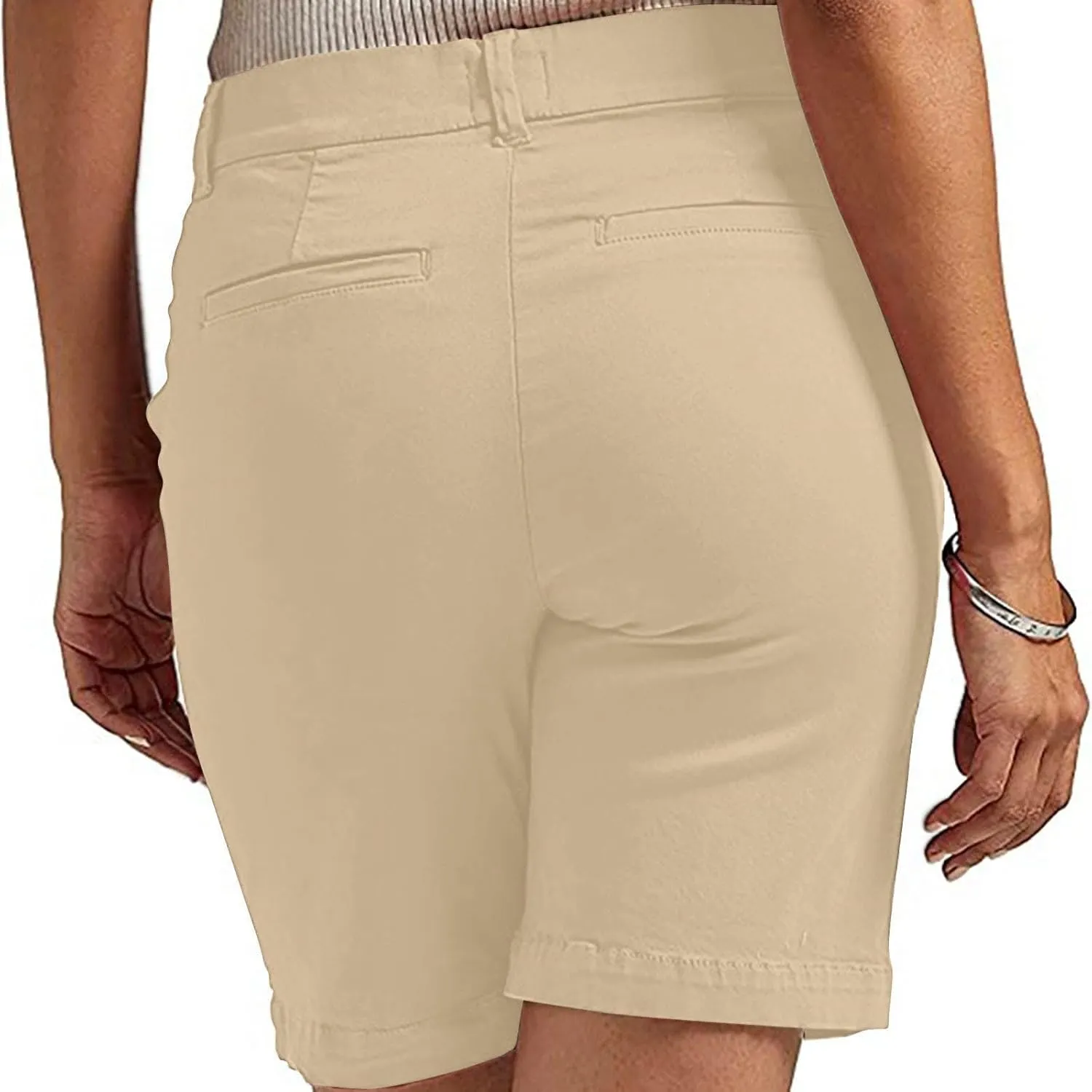 Summer Bermuda Shorts for Women 2025 Casual Stretchy Dressy Short Pants High Waisted Lounge Shorts with Pockets