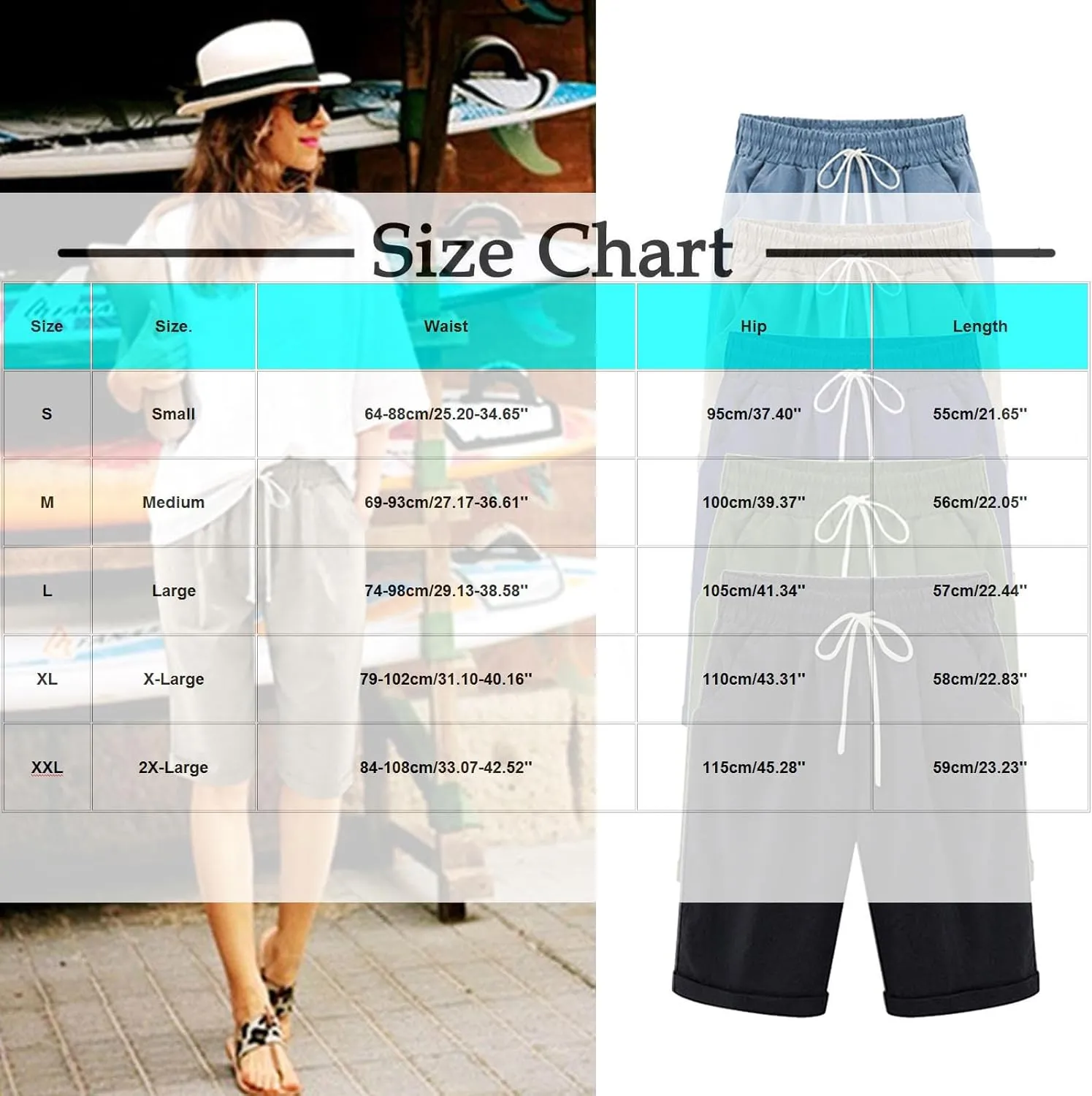 Summer Bermuda Shorts for Women 4th of July Print High Waist Knee Length Pants Drawstring Lounge Shorts with Pockets
