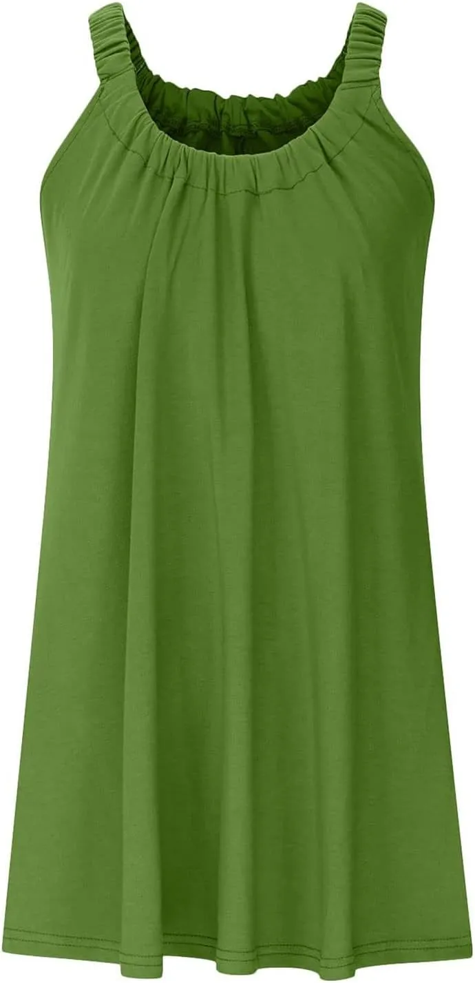 Summer Dresses for Women 2025 Trendy Sleeveless Beach Vacation Sundresses Swimsuit Coverup Casual Dresses Beachwear