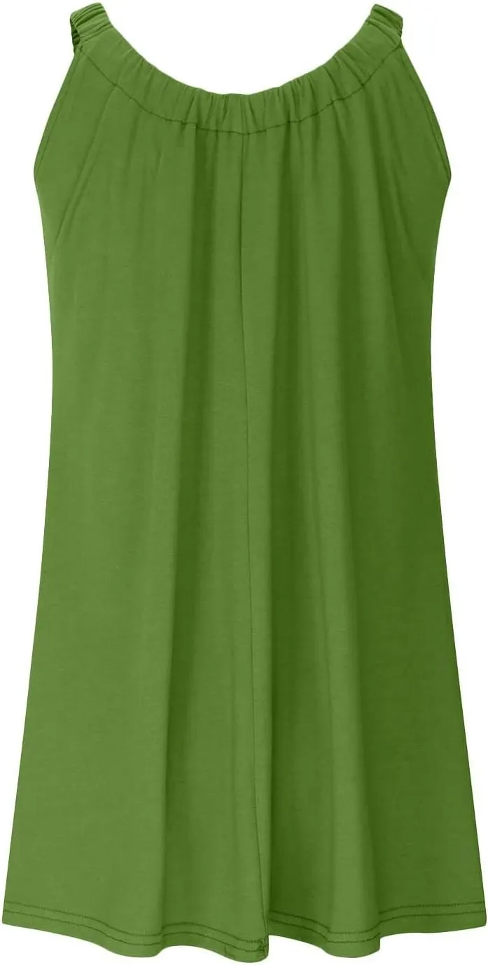 Summer Dresses for Women 2025 Trendy Sleeveless Beach Vacation Sundresses Swimsuit Coverup Casual Dresses Beachwear