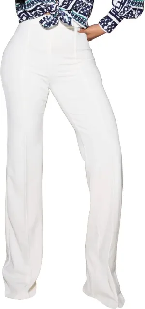 TOPSRANI Women High Waisted Dress Pants Work Trousers Slacks Bottoms Casual Pull On Long Stretch Solid Office Business