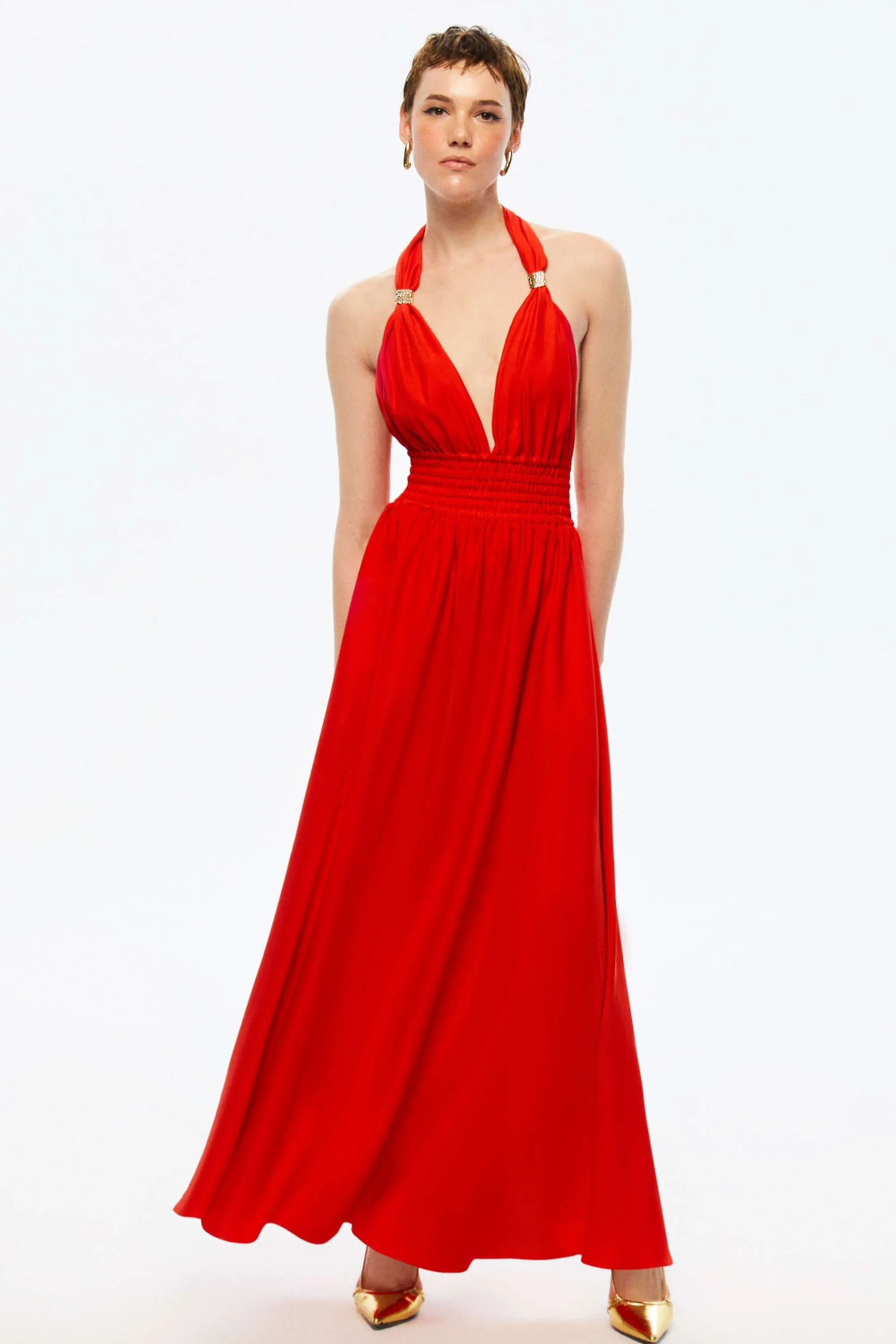 V-Neck Halter Dress (Final Sale)
