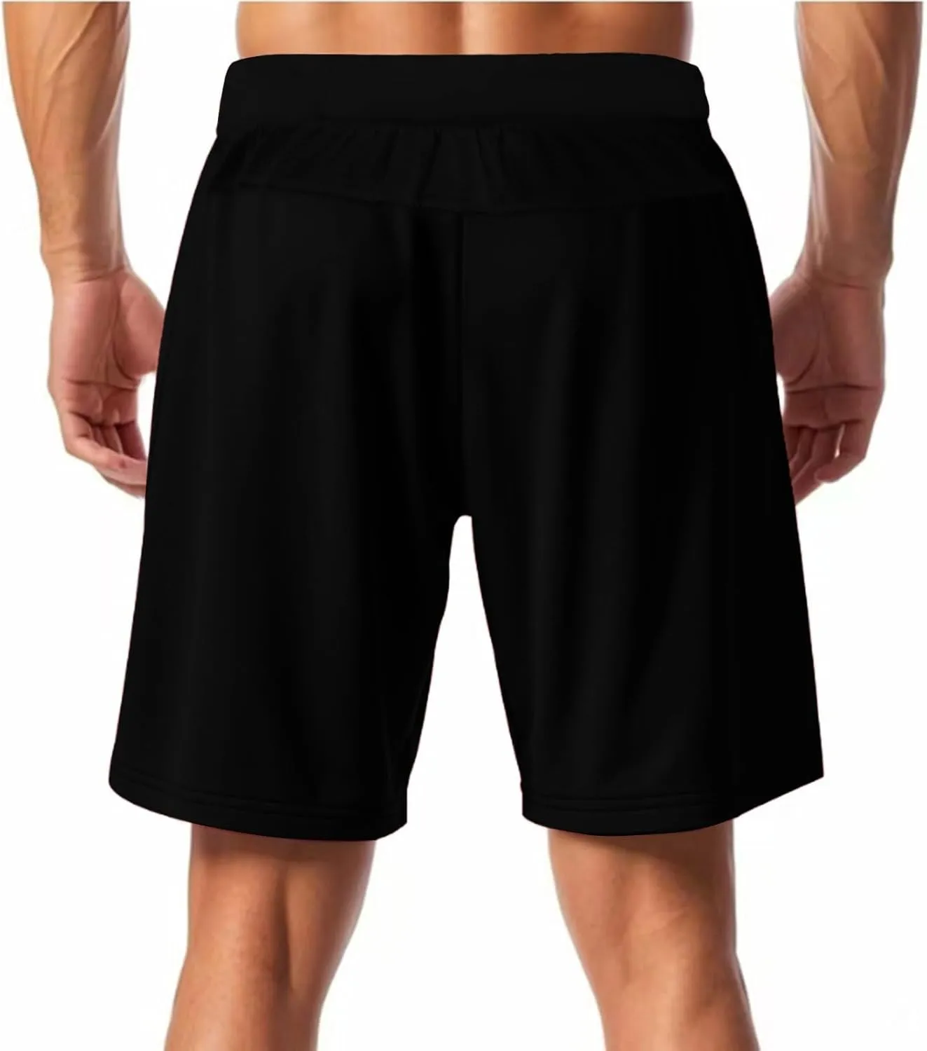 WENKOMG1 Mens Cotton Linen Shorts Lightweight Breathable Summer Linen Shorts Elastic Waist Drawstring Lounge Pants