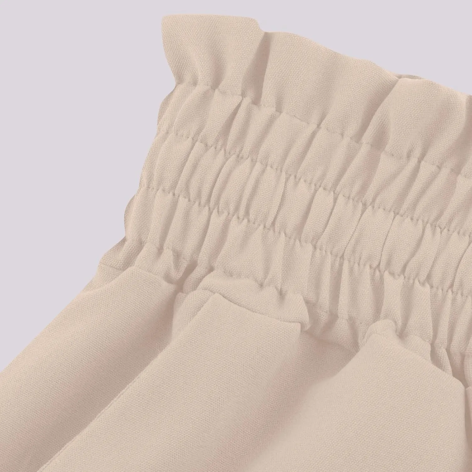 Wide Leg Pants Woman Drawstring Elastic Waist Flowy Palazzo Pants with Pockets Beach Vacation Skirt Pants Culottes