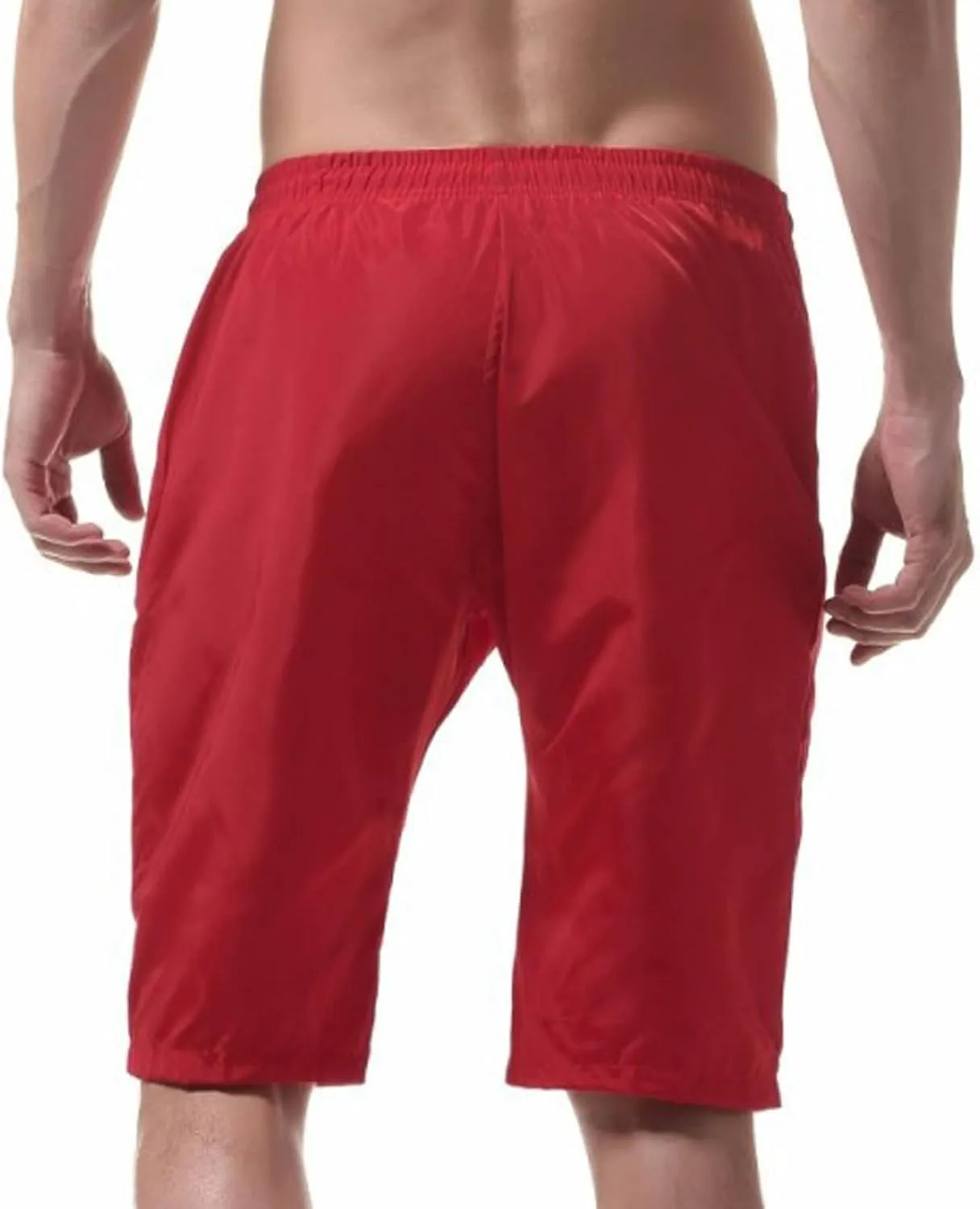 Wide Leg Shorts for Men Old Date with Pockets Dark Yoga Low Sports Shorts for Men Cotton Elasticated String