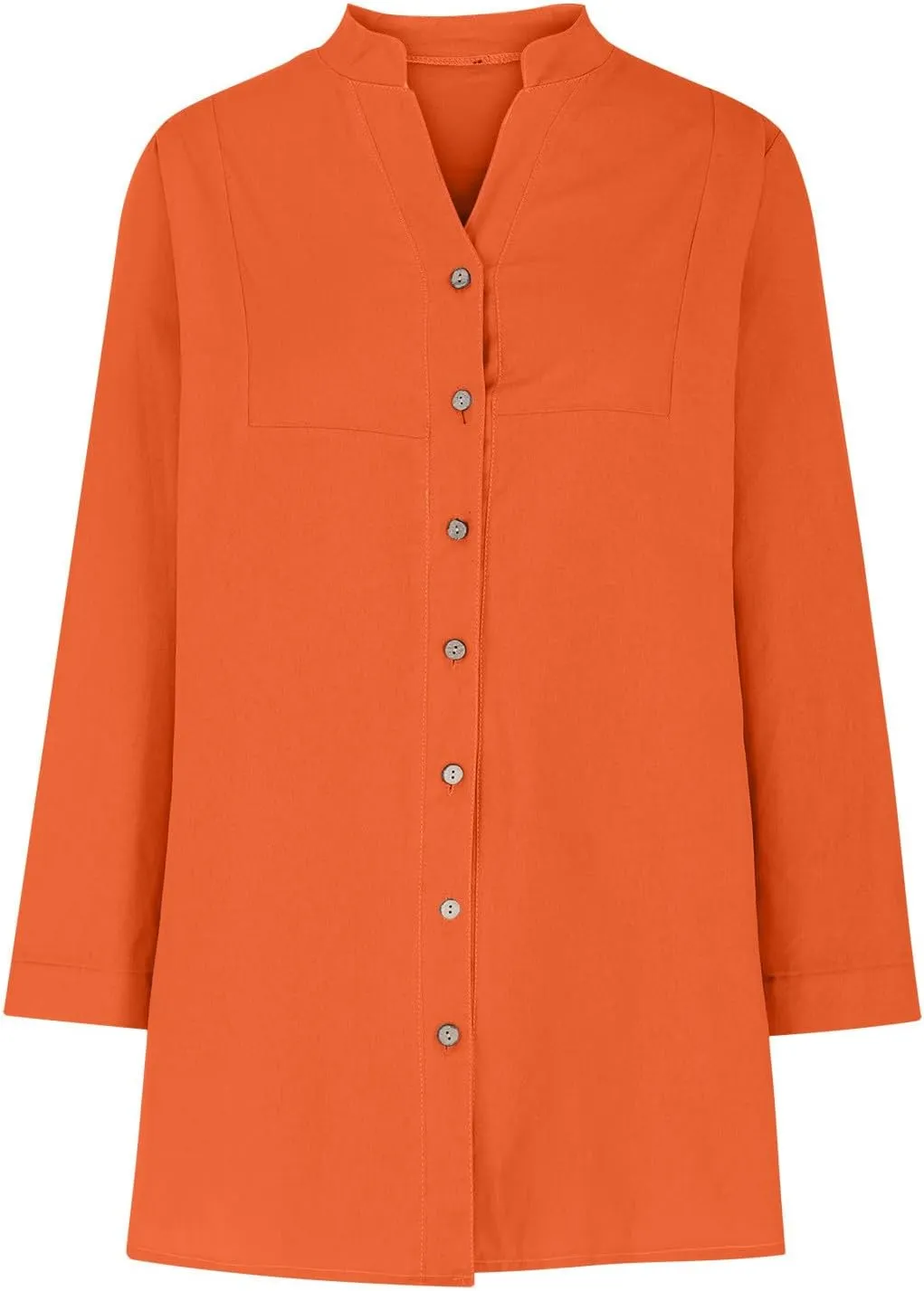 Women Cotton Linen Shirt Dressy Casual Button Down Tunic Dress Tops 2025 Summer Long Sleeve Beach Cover Up Tunic Tees