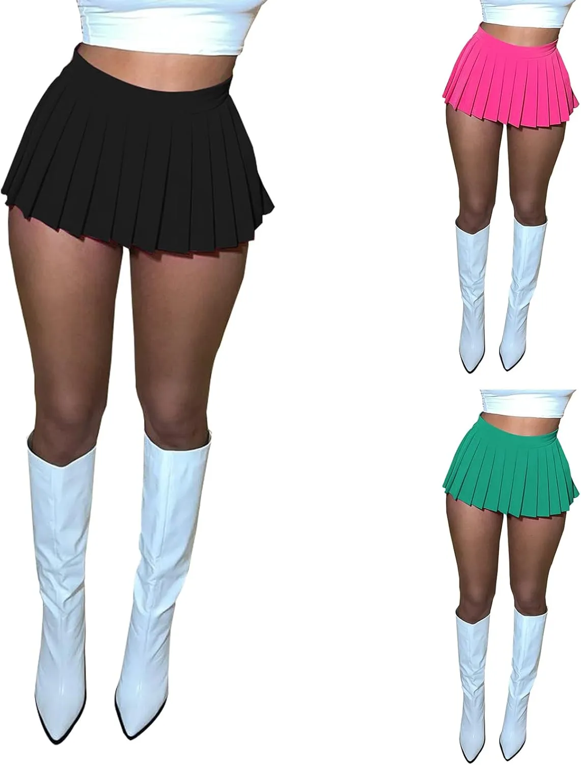 Women Mesh Swimsuit Cover Up Ruffle See-Thru Mini Skirts Sheer Short Skater Pleated Skirt Beach Bikini Coverups