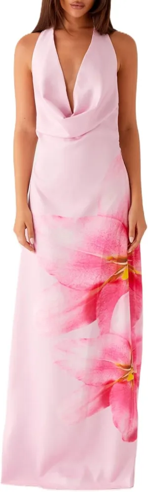 Women Y2K Floral Bodycon Maxi Dress Sleeveless Spaghetti Strap Low Cut Long Dress Boho Beachwear