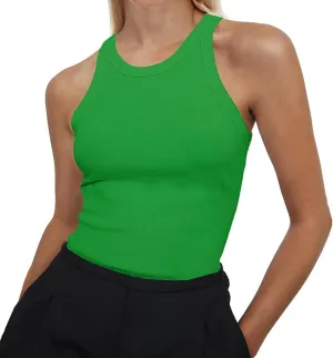 Womens 2025 Slim Fit Camisole Casual Breathable Crewneck Tank Tops Summer Basic Gym Sport Undershirts T-Shirts