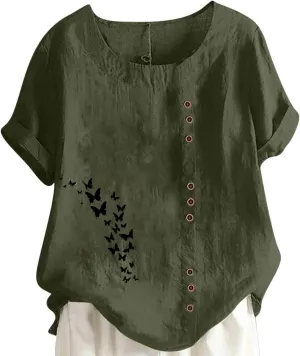 Womens Cotton Linen Tank Tops Cotton Long Sleeved Shirt Loose Embroidered Top 2025 Trendy Summer Retro Embroidered Boho