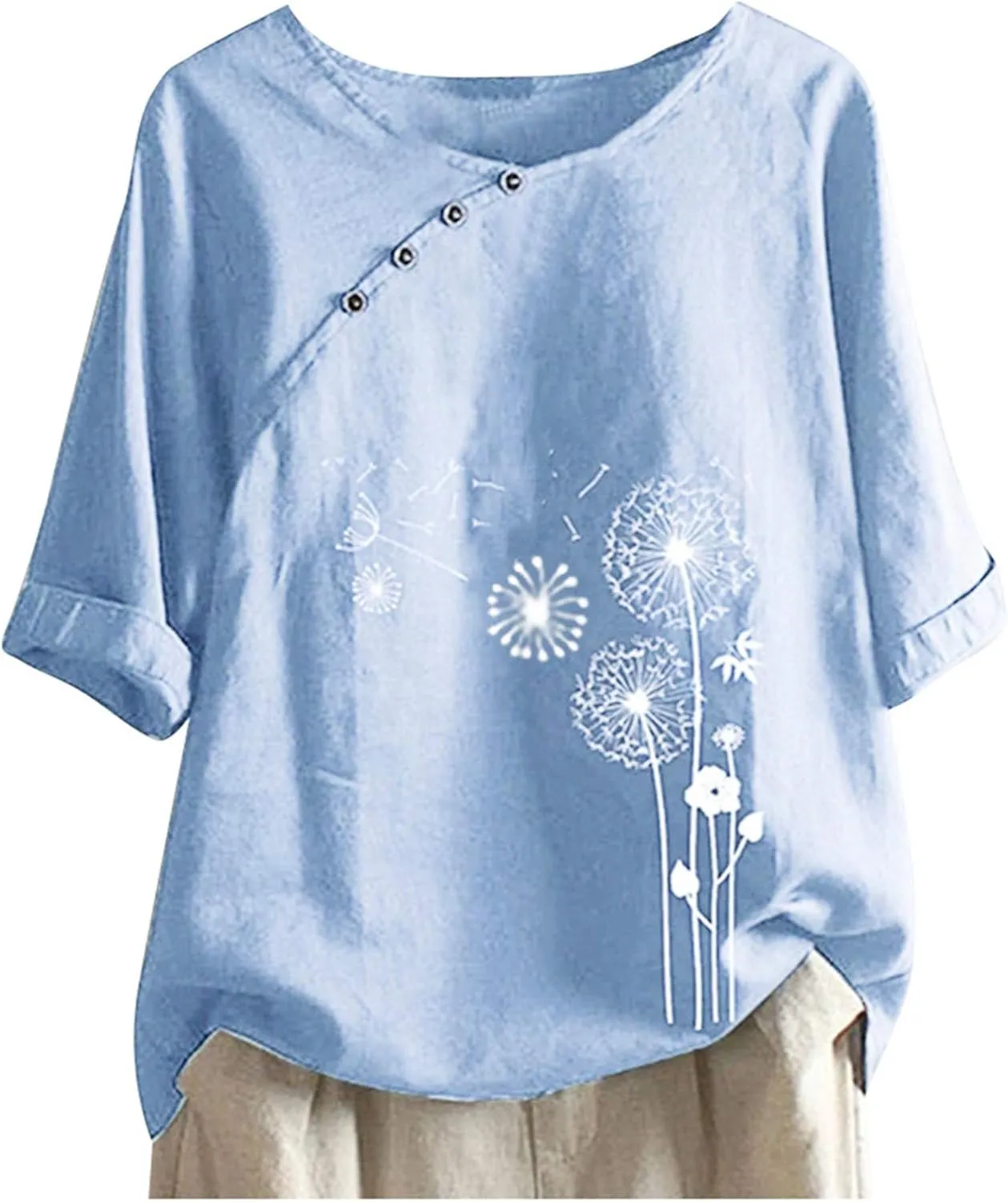 Womens Cotton Linen Tank Tops Cotton Long Sleeved Shirt Loose Embroidered Top 2025 Trendy Summer Retro Embroidered Boho