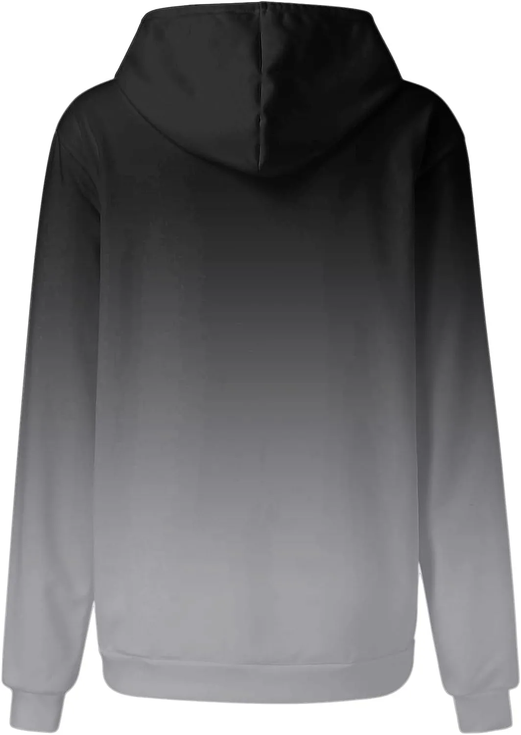 Womens Gradient Print Oversized Sweatshirt Drawstring Pullover with Pocket Trendy Sweater Tops Fashion Clothes 1