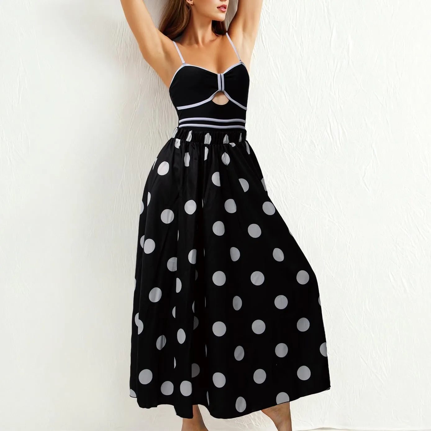 Women's One Piece Swimsuit with Cover up Set Beach Skirt Retro Swimsuit for Women Two Piece Bathing Suit