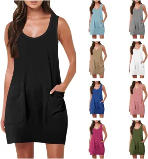 Womens Rompers Summer Casual Loose Sleeveless Overalls Spaghetti Strap Shorts Jumpsuit 2025 Beach Vacation Outfits