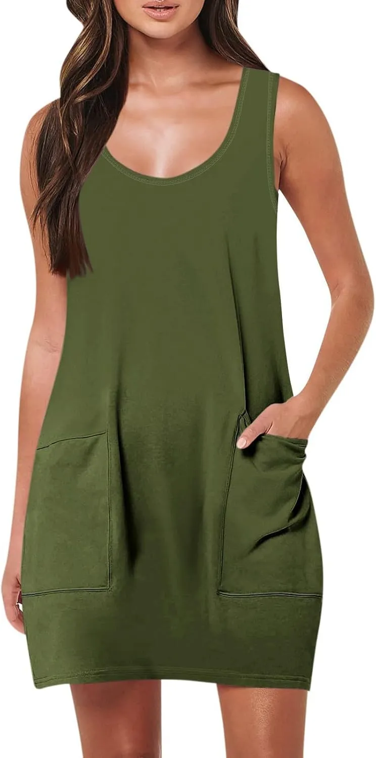 Womens Rompers Summer Casual Loose Sleeveless Overalls Spaghetti Strap Shorts Jumpsuit 2025 Beach Vacation Outfits