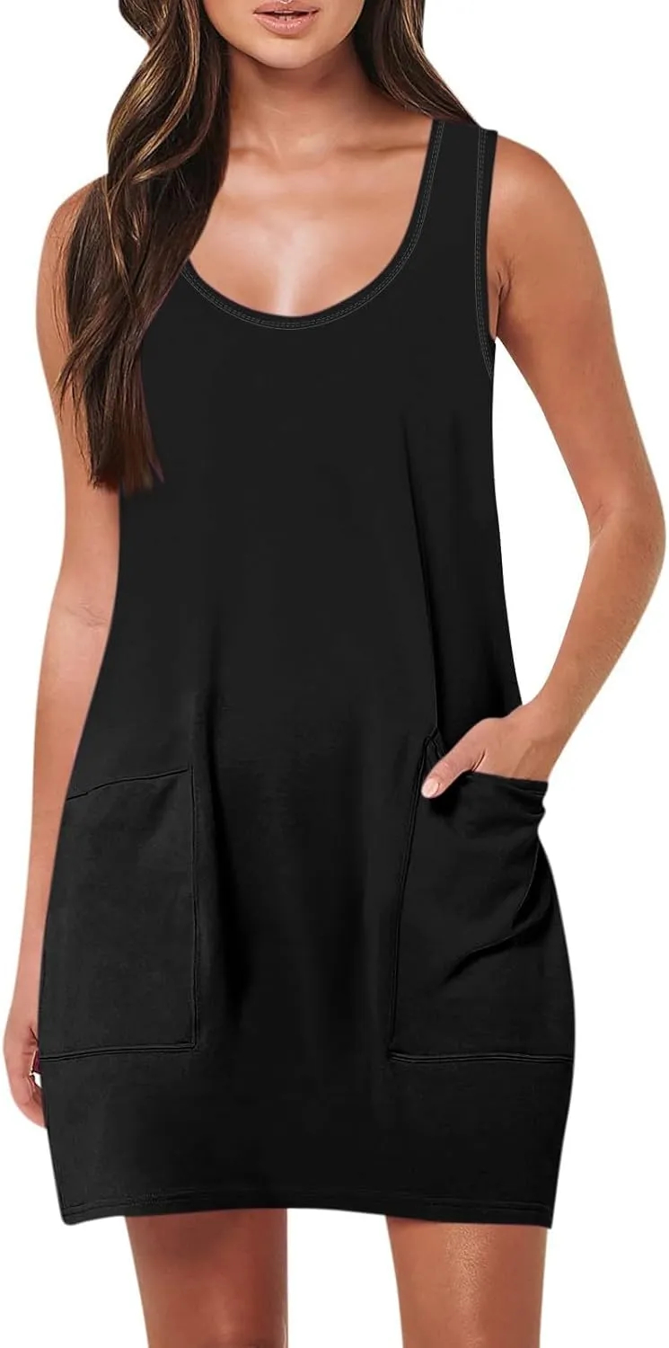 Womens Rompers Summer Casual Loose Sleeveless Overalls Spaghetti Strap Shorts Jumpsuit 2025 Beach Vacation Outfits