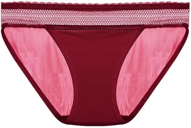 Women's Sexy Lace Trimmed Lingerie Set with Adjustable Straps Bra and Seamless Breathable Briefs