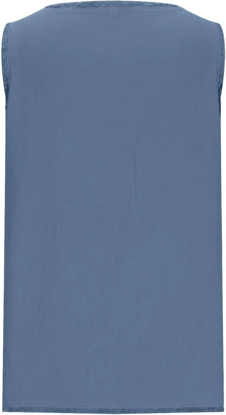 Womens Sleeveless V Neck Cotton Linen Tank Tops 2025 Summer Tank Shirts Solid Color Raw Edge Hem Camisoles Tees
