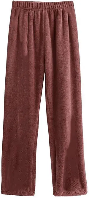 Women's Soft Plush Pajama Pants Cozy Fleece Pajama Bottom Trousers Flannel Sweatpants Home Lounge Sleep Pants