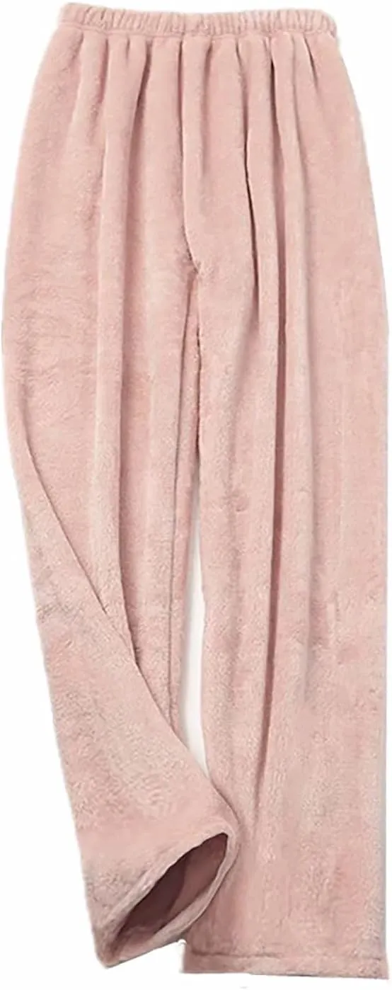 Women's Soft Plush Pajama Pants Cozy Fleece Pajama Bottom Trousers Flannel Sweatpants Home Lounge Sleep Pants