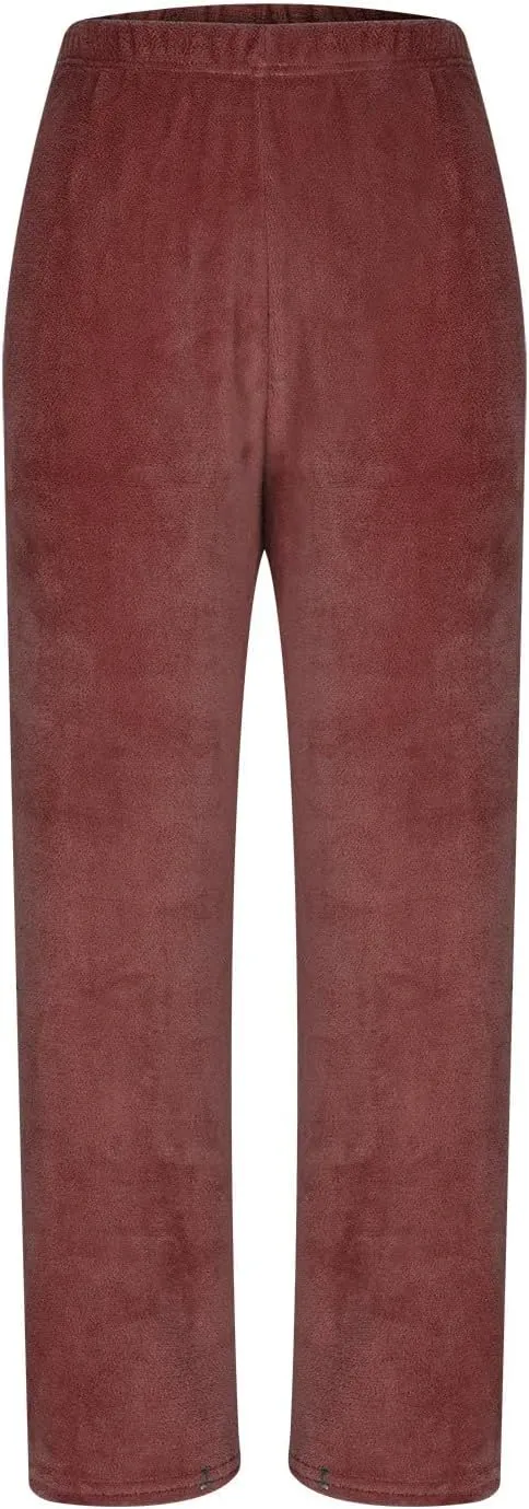 Women's Soft Plush Pajama Pants Cozy Fleece Pajama Bottom Trousers Flannel Sweatpants Home Lounge Sleep Pants