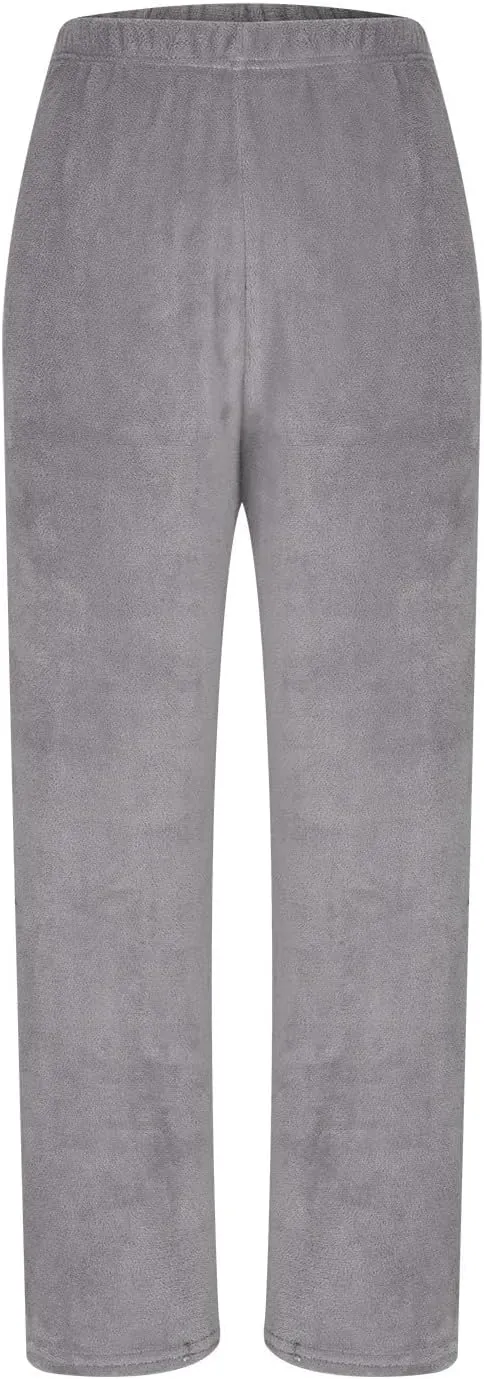 Women's Soft Plush Pajama Pants Cozy Fleece Pajama Bottom Trousers Flannel Sweatpants Home Lounge Sleep Pants