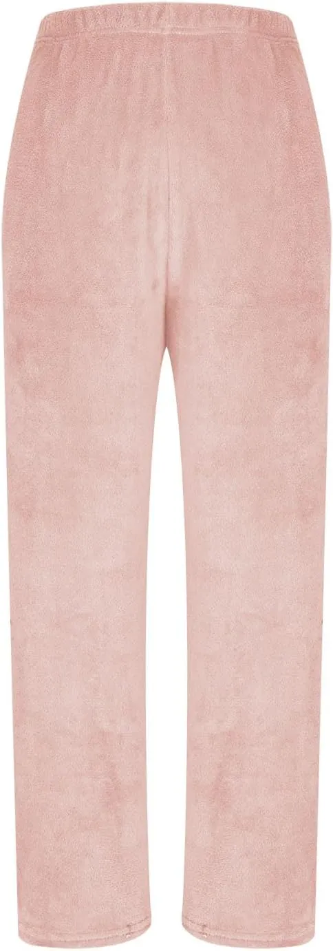 Women's Soft Plush Pajama Pants Cozy Fleece Pajama Bottom Trousers Flannel Sweatpants Home Lounge Sleep Pants