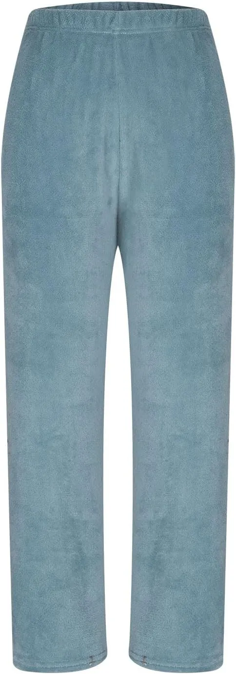 Women's Soft Plush Pajama Pants Cozy Fleece Pajama Bottom Trousers Flannel Sweatpants Home Lounge Sleep Pants