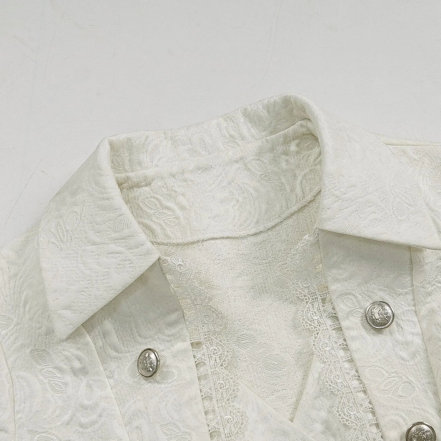 Women's Steampunk Thin Jacket Gothic Victorian Mid-century Vintage Lace-trimmed jacket