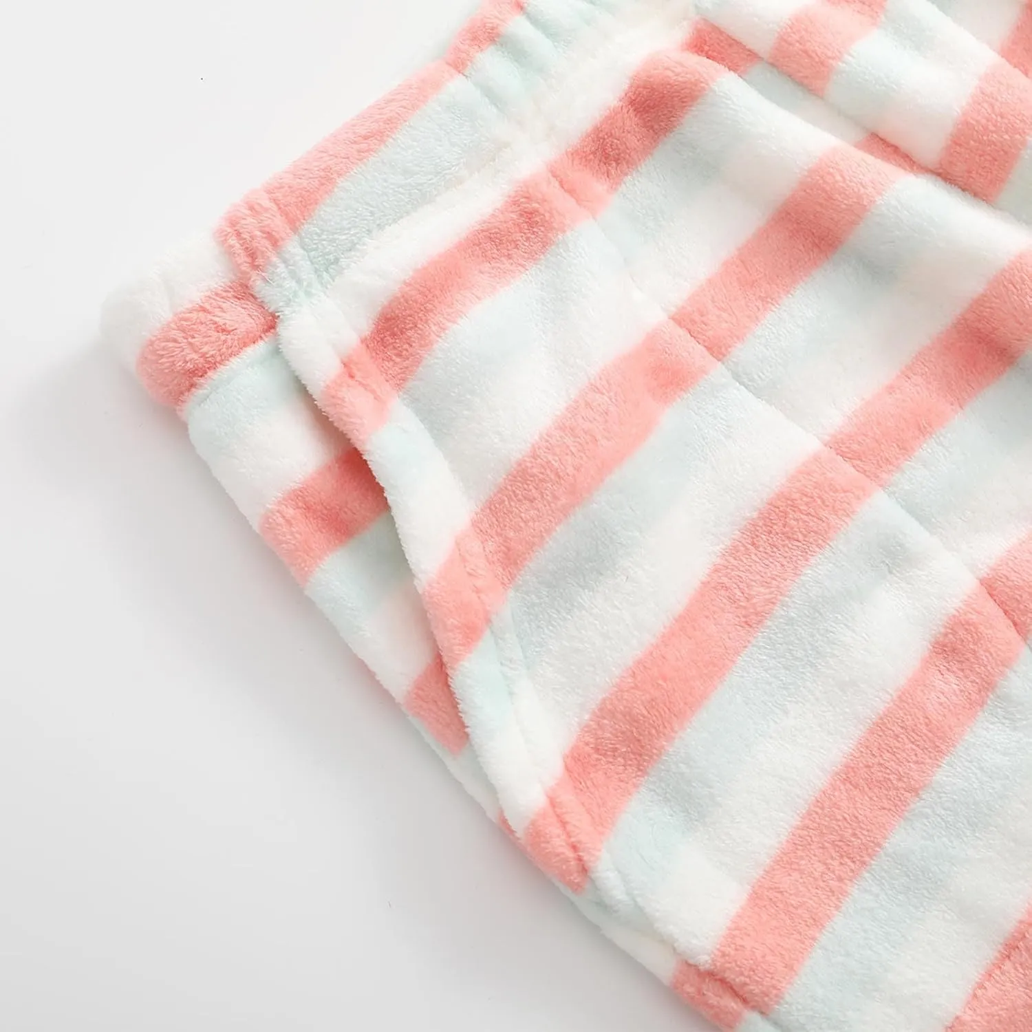 Xiaojmake Wide Leg Pajama Pants Long Striped Pj Pants Elastic Waistband Lounge Pant Sleepwear Flannel Home Pants with Pockets