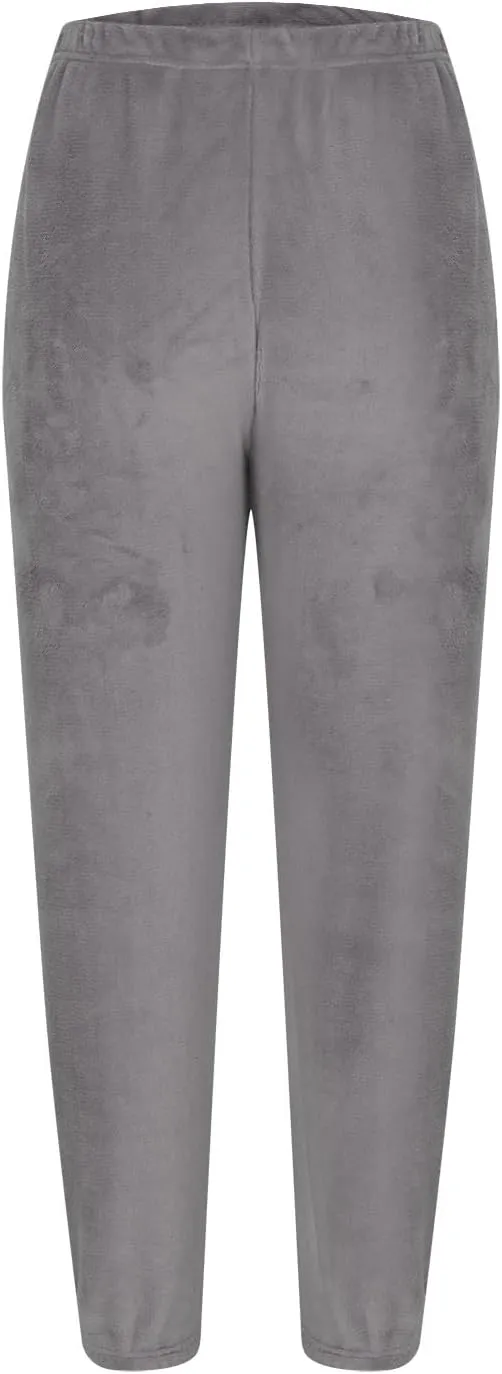 Xiaojmake Women Plus Size Cozy Flannel Pant Fluffy Pajama Pants Fuzzy Fleece Cozy Lounge Pants Winter Warm Cotton Pj Bottoms