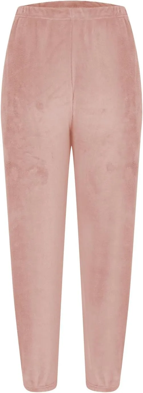 Xiaojmake Women Plus Size Cozy Flannel Pant Fluffy Pajama Pants Fuzzy Fleece Cozy Lounge Pants Winter Warm Cotton Pj Bottoms
