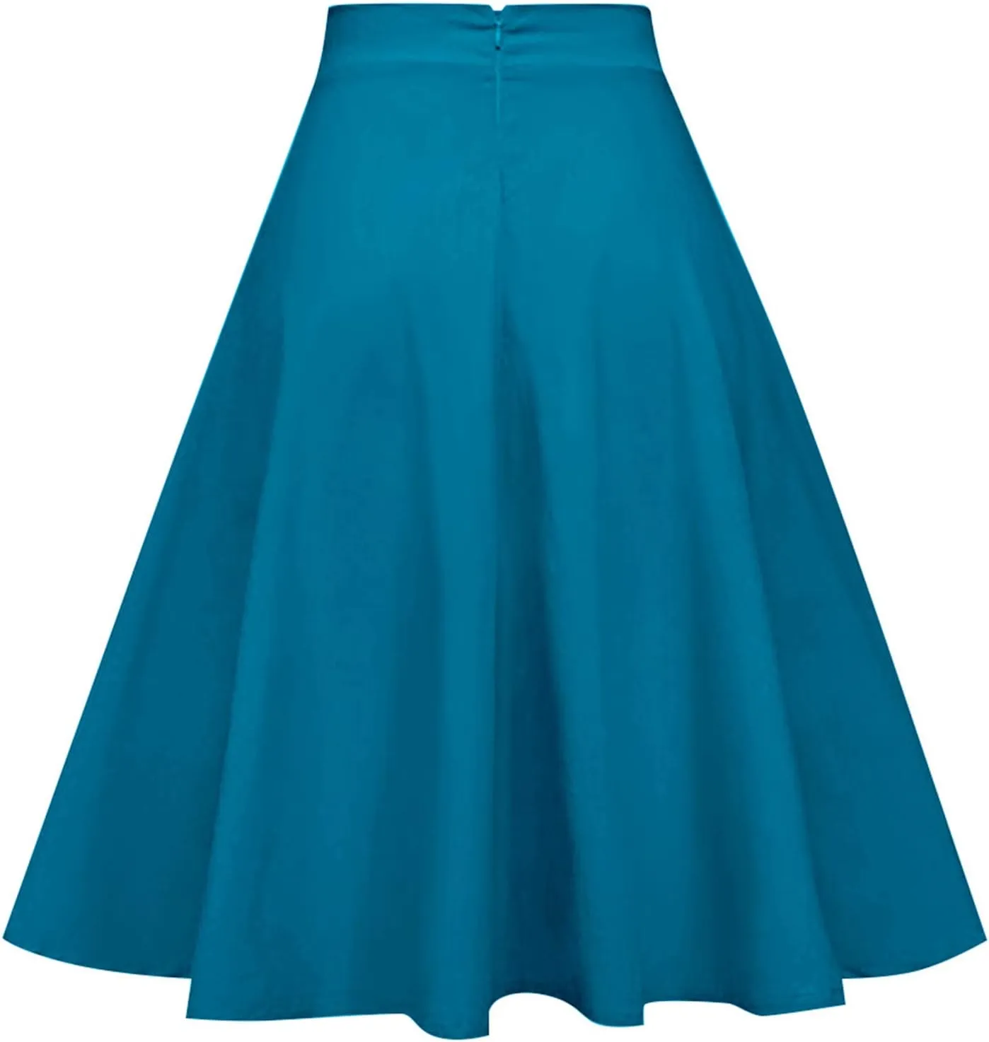 ZEZCLO Women's 50s Vintage Poodle Skirt Dog Printed High Waist Loose Fold Pleated A-line Zipper Skirts