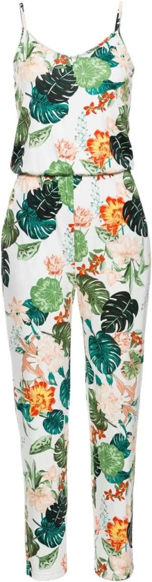 ZIUMUDY Women's Spaghetti Strap Floral Print Sleeveless Summer Beach Jumpsuits Rompers
